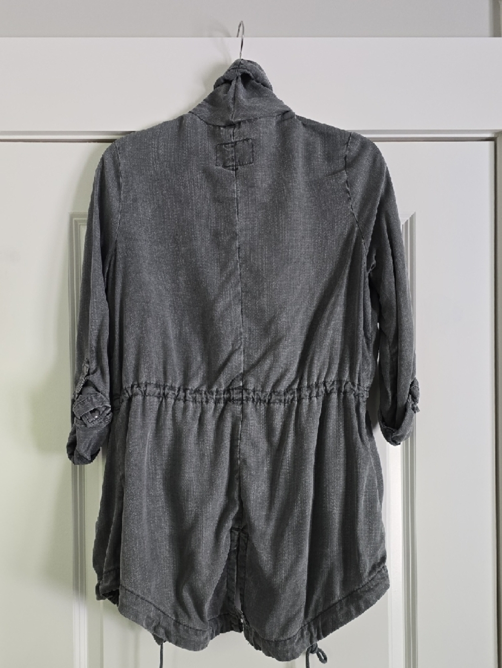 Women’s Lucky Brand Military Style Utility Jacket Grey Size S - Picture 8 of 16